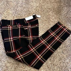 Loft skinny plaid pants